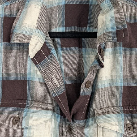 Filson Womens Scout Plaid Flannel Buttondown Long Sleeve Shirt Top Large - Picture 2 of 7